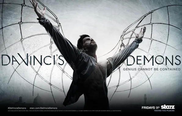 Picture wings, the series, serial, da Vinci's demons, starz, genius cannot be contained, da vinci's demons, …