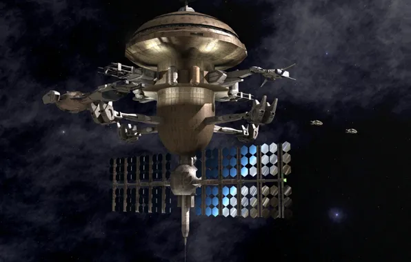 Stars, spaceships, erinyes station