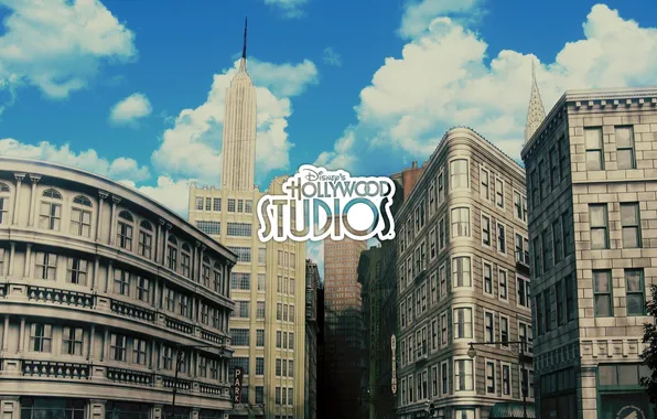 Picture the sky, building, Hollywood, Hollywood, Disney Company, cloud., Studio