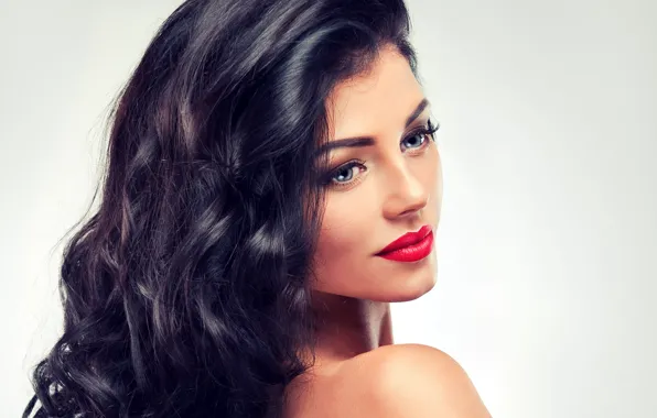 Girl, background, model, hair, makeup, lipstick. look