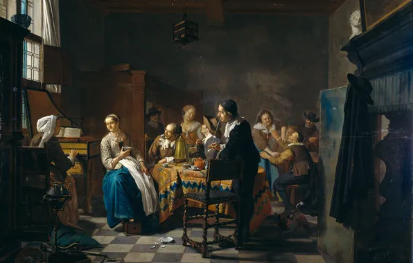 Picture people, interior, picture, New Song, Jan Josef II Horemans
