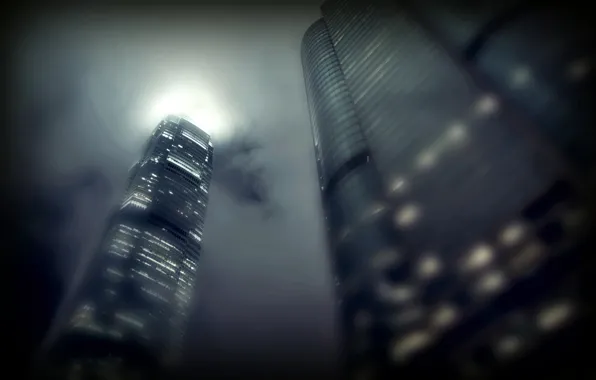 Picture night, the city, white, black