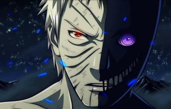 Picture eyes, anime, sharingan, Uchiha, tobi, obito, rinnegan