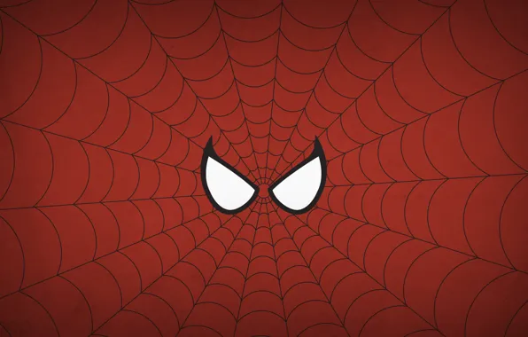 Picture red, Spiderman, spider web