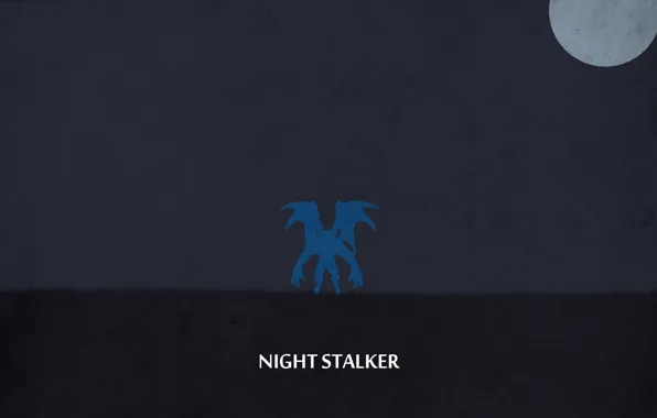 Picture moon, minimalism, night, valve, vampire, dota 2, sheron1030, night stalker