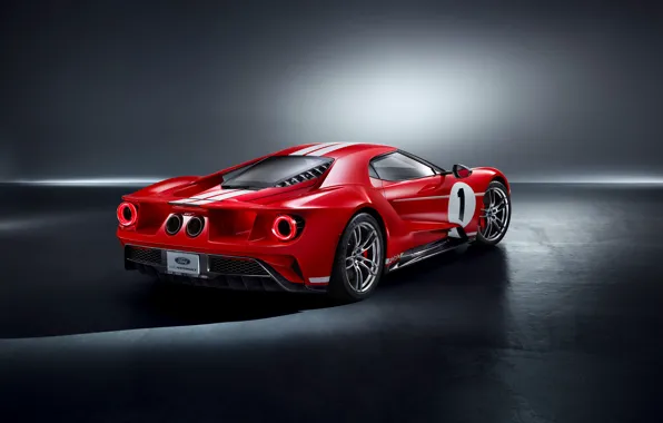 Picture Ford, supercar, Ford GT, rear view, 2018, 67 Heritage Edition