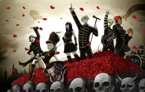 Picture art, concert, characters, death parade