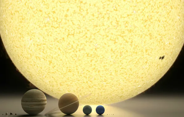 Picture space, wallpaper, sun