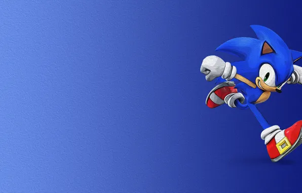 Picture look, blue, shoes, barb, Sonic, gloves, runs, hedgehog
