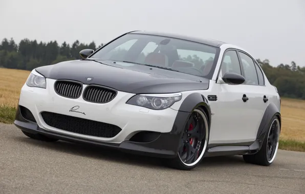 Picture BMW, sedan, G-Power, 2009, black and white, V10, E60, BMW M5, Lumma Design, M5, 730 …