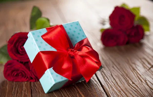 Picture red, love, heart, romantic, gift, roses, red roses, valentine`s day