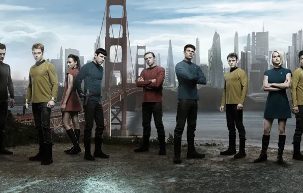 Picture ruins, Star Trek, characters, Star Trek Into Darkness