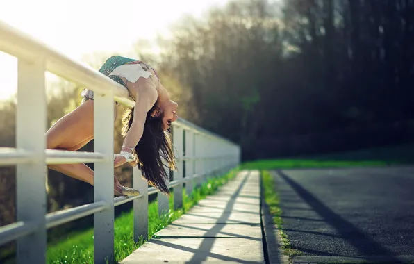 Picture girl, pose, background