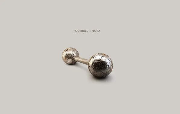 Picture sport, football, dumbbells, minimalism, minimalism