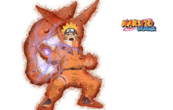 Picture tail, white background, Fox, Naruto, chakra, the transformation, rasengan, Uzumaki Naruto, jinchuriki, Naruto shippuuden, by …