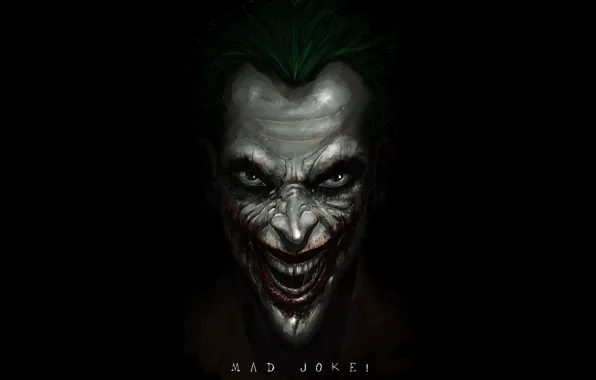 Picture fantasy, minimalism, eyes, smile, background, man, Joker, comics, face, black background, grin, Mad Joke, sneer, …