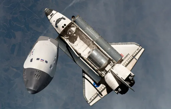 Picture space, orbit, Shuttle, Discovery, Clipper, 3D graphics