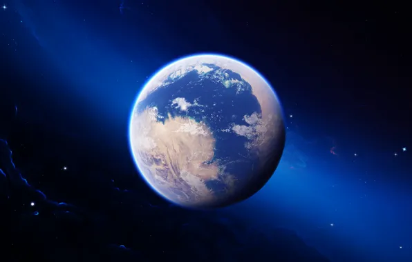 Picture Stars, Planet, Space, Nebula, Star, Stars, Space, Blue, Planet, Nebula, by Eric Tobiason, Eric Tobiason