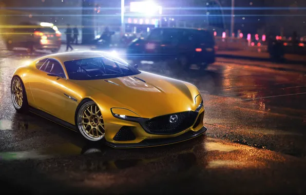 Picture car, street, concept, mazda, vision, digital art, hugosilva