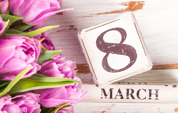 Picture flowers, tulips, pink, March 8, pink, tulips, 8 march