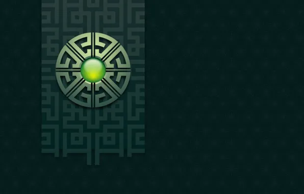 Picture symbol, character, greenish color, the symbol of the earth