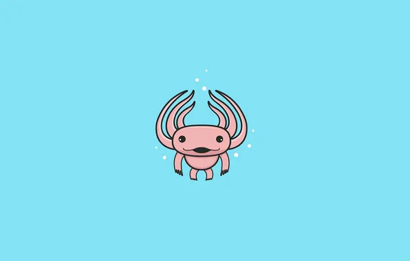 Picture minimalism, vector, art, tentacles, monster