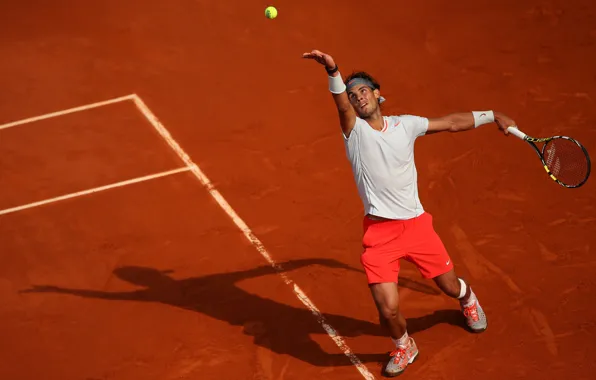 Picture France, Paris, the ball, racket, tennis, nike, the ground, submission, Rafa, Rafael Nadal, Rafael Nadal, …