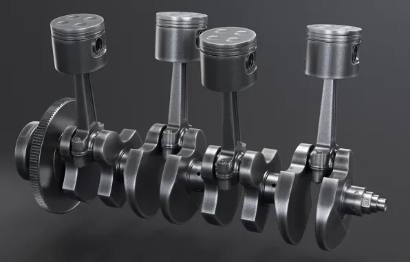 Picture Crankshaft, Hard workers, Pistons, Internal combustion engine