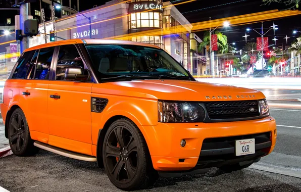 Picture orange, tuning, sport, Land Rover, orange, land Rover, matte