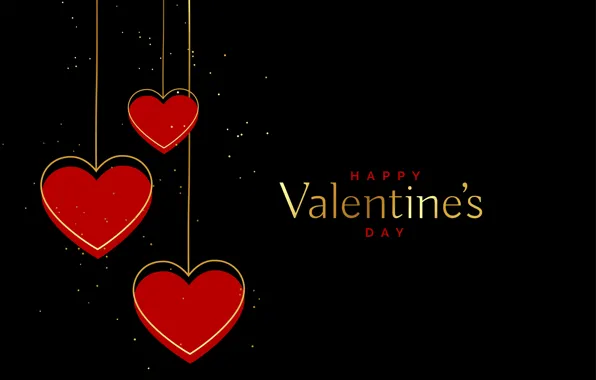 Picture the dark background, holiday, heart, graphics, heart, hearts, heart, Valentine's Day, Valentine's day