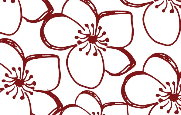 Picture minimalism, texture, fabric, flowers, flowers