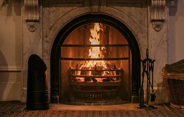 Picture heat, room, fire, UK, fireplace, the hotel, cozy, United Kingdom