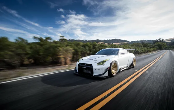 Picture car, tuning, in motion, Nissan, tuning, rechange, nissan gt-r, liberty walk