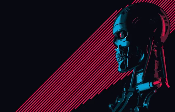 Picture Minimalism, Figure, Background, Art, Art, Robot, Terminator, Terminator