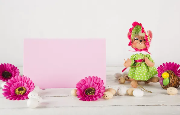 Picture flowers, toy, Doll, Easter, Eggs, Holiday