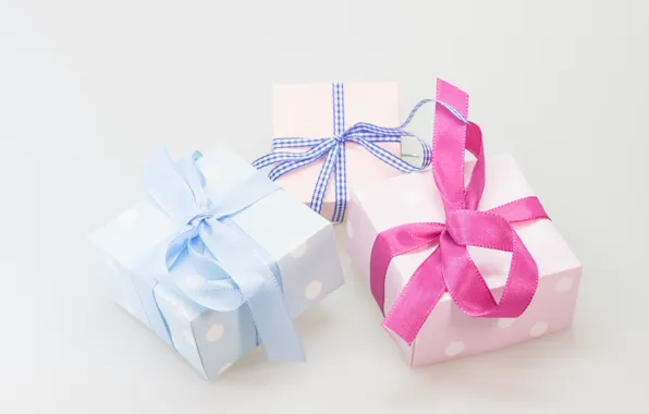 Picture holiday, box, gift, tape, gifts, bows, bow, trio