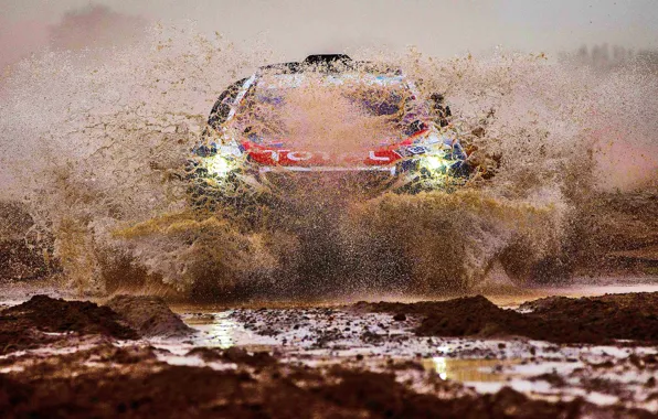 Picture Sand, 2008, Sport, Speed, Light, Race, Dirt, Peugeot