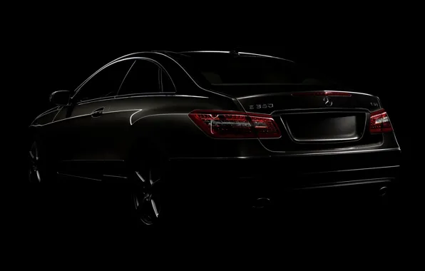 Picture machine, widescreen, cars, Mercedes, cars, auto walls, black style, mercedes benz e class coupe