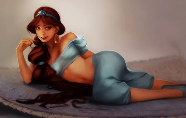 Picture girl, figure, art, Princess, Jasmine