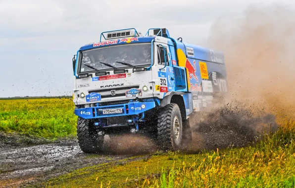Picture Grass, Sport, Speed, Truck, Race, Master, Dirt, Squirt, Russia, Kamaz, Rally, Rally, KAMAZ, 312, Master, …