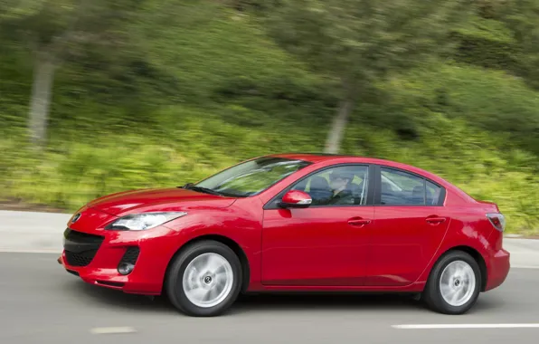 Picture red, speed, Mazda, Red, 2013