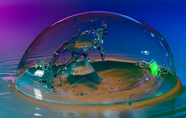 Picture water, macro, splash, Blik, the dome