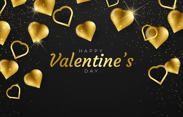 Picture the dark background, holiday, heart, graphics, heart, hearts, heart, Valentine's Day, Valentine's day