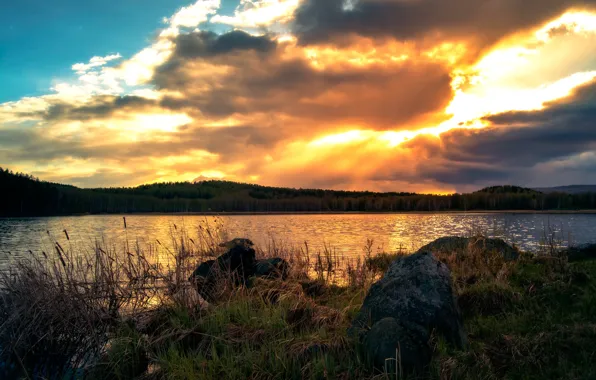 Picture lake, Ural, Chelyabinsk oblast, Sandy