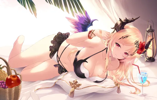 Picture Girl, Pose, Anime, Lies, Art, Granblue Fantasy