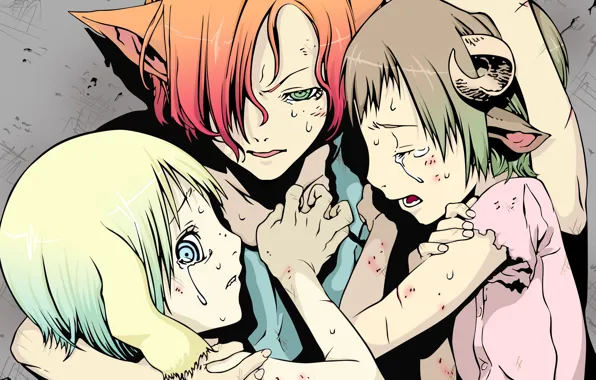 Picture children, fear, tears, Dogs: Bullets & Carnage