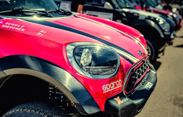 Picture Auto, Mini, Headlight, Machine, Race, The hood, Rally, Dakar, Dakar, SUV, Rally, X-Raid Team, MINI …