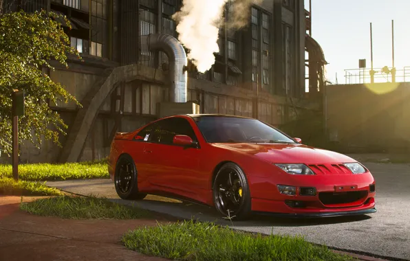 Picture car, nissan, red, 300ZX