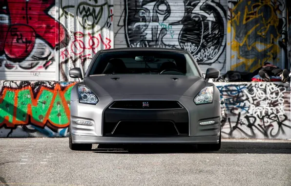 Picture nissan, silver, gt-r