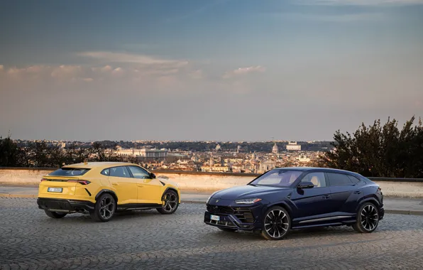 Picture the evening, Lamborghini, pair, Italy, 2018, crossover, Urus